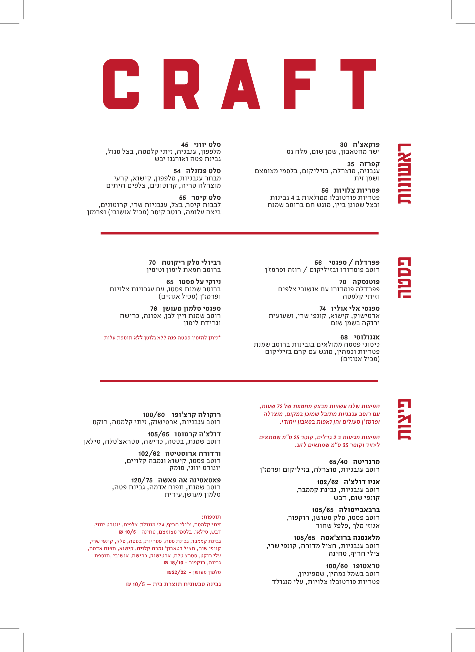 תפריט תל אביב — עמוד 1